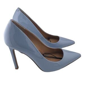 NWT Express Light Blue Faux Leather Pointed Toe Heels Size 8
